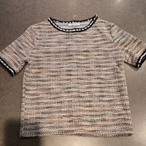 Chic Multicolor Short Sleeve Top